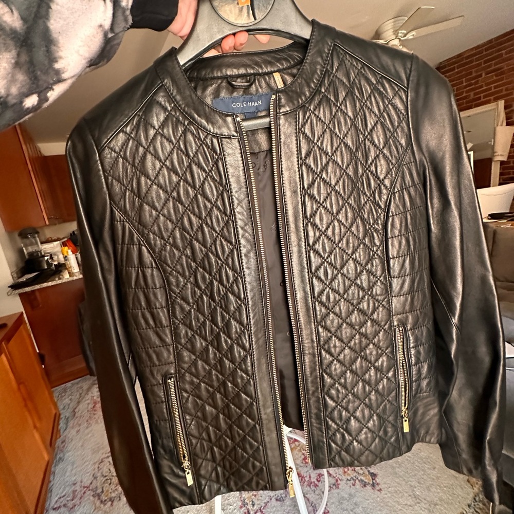 NWOT- Cole Haan - genuine leather women’s jacket
